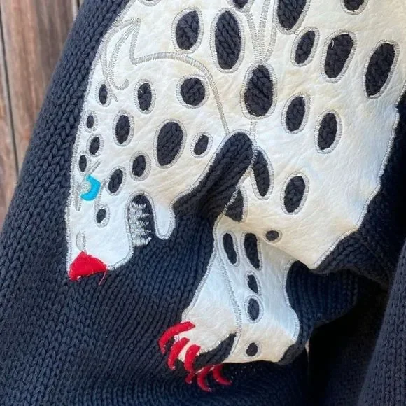 Vintage Trash 1980s Cheetah Leopard Fashion Streetwear Sweater w/ Shoulder Pads